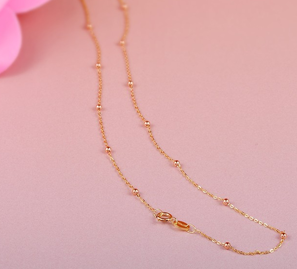 Rose Gold Starry Sky Necklace with 18K Gold Plating