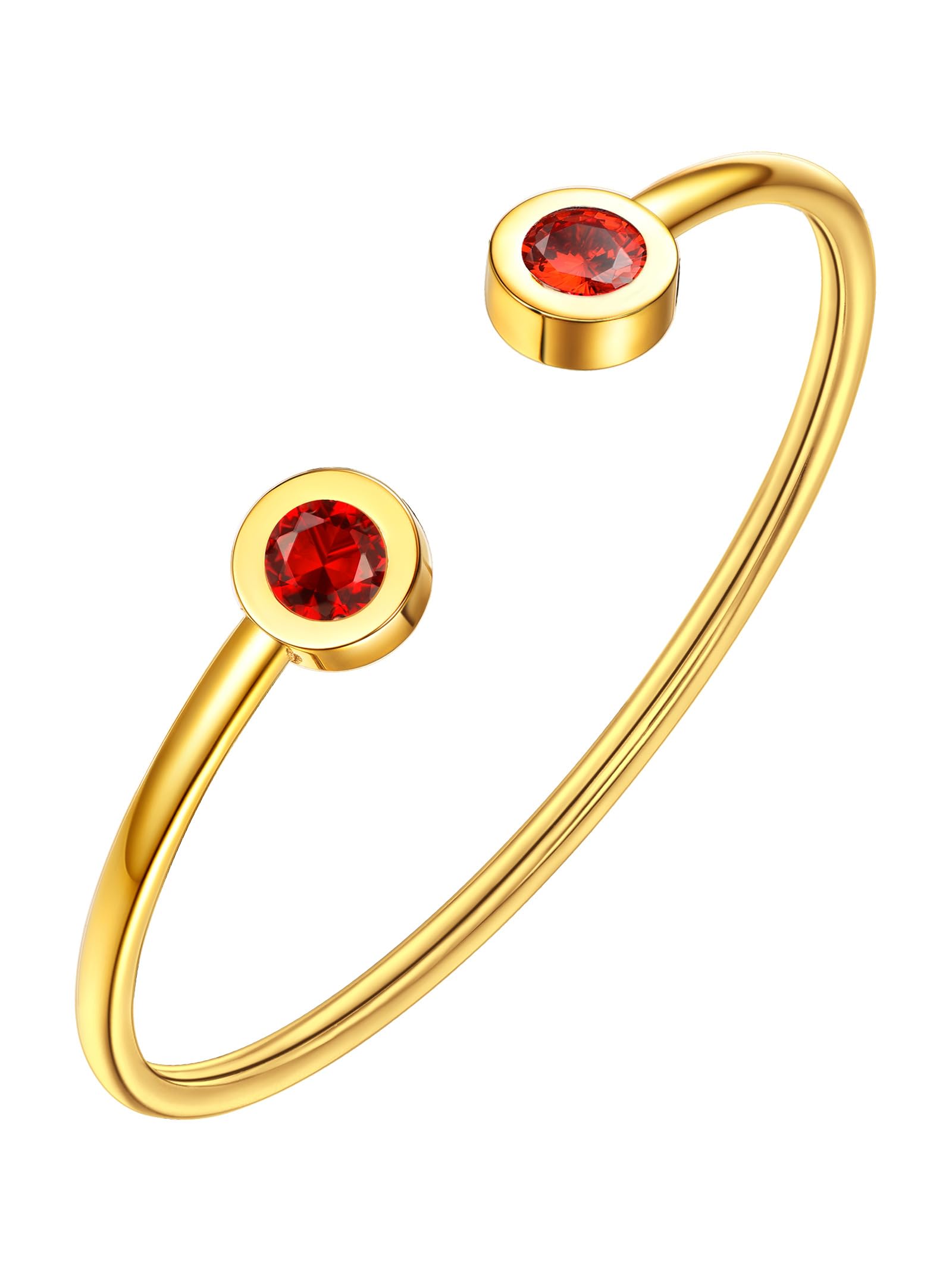 TenrSteel Womens Gold Bracelet BirthStone Bangle Bracelets for Women Gold Cuff Gold Braclets